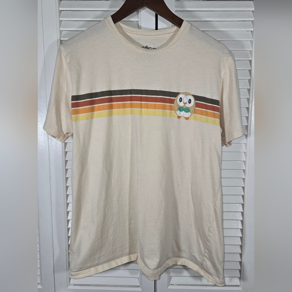 Pokémon Box Lunch Short Sleeve Mimikyu Retro Stripe Design T Shirt Sz L